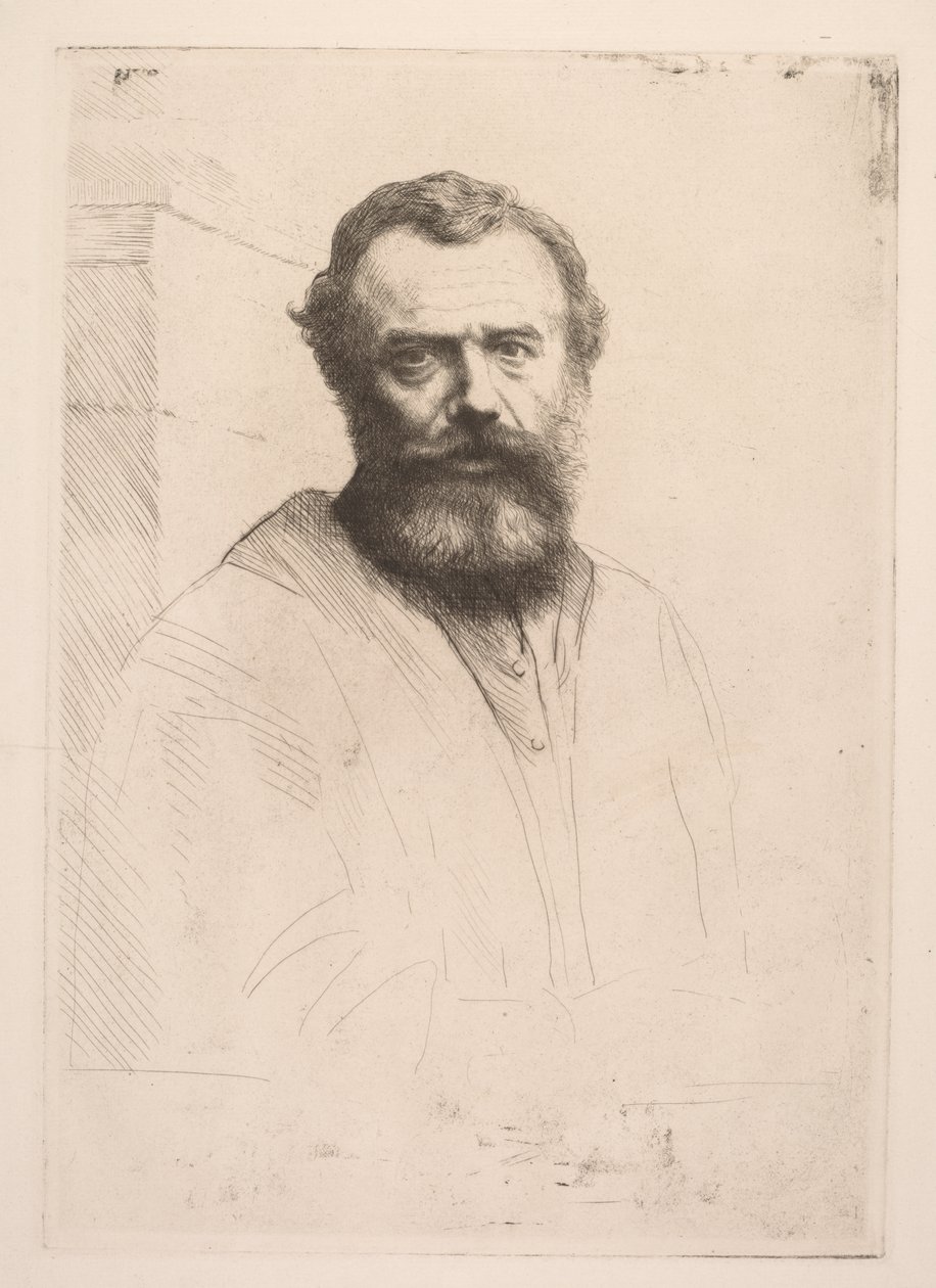 Selvportrett (tredje plate) av Alphonse Legros