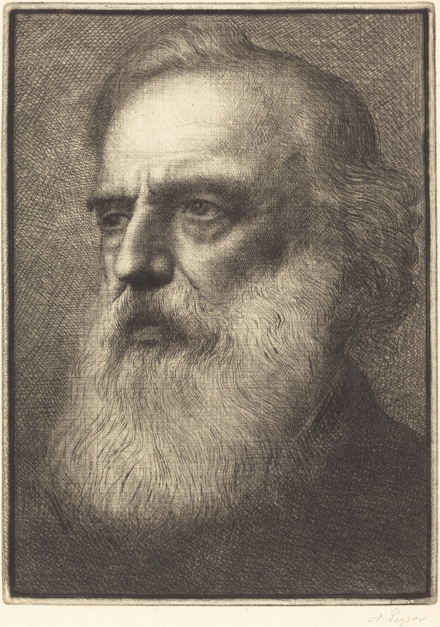 Selvportrett, 4. plate av Alphonse Legros