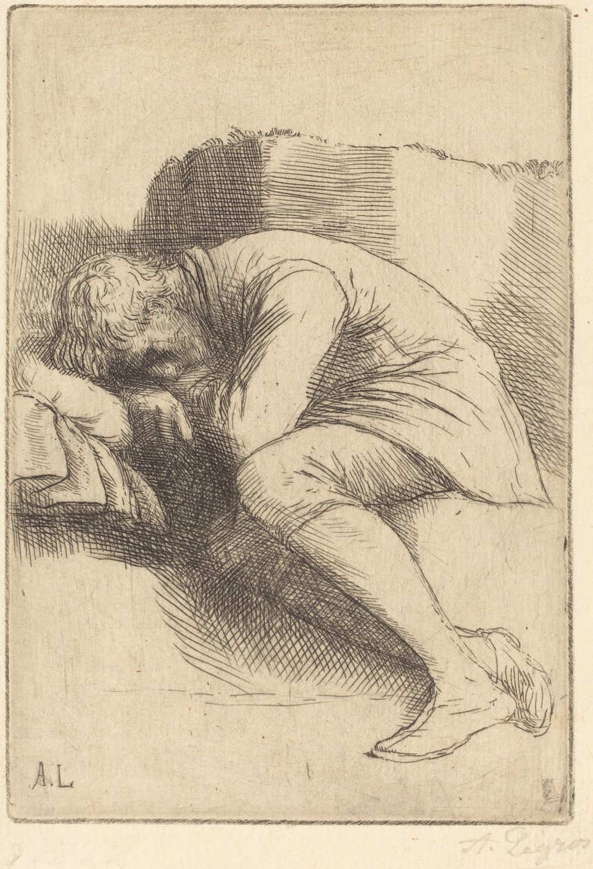 Sovende En sovende. av Alphonse Legros