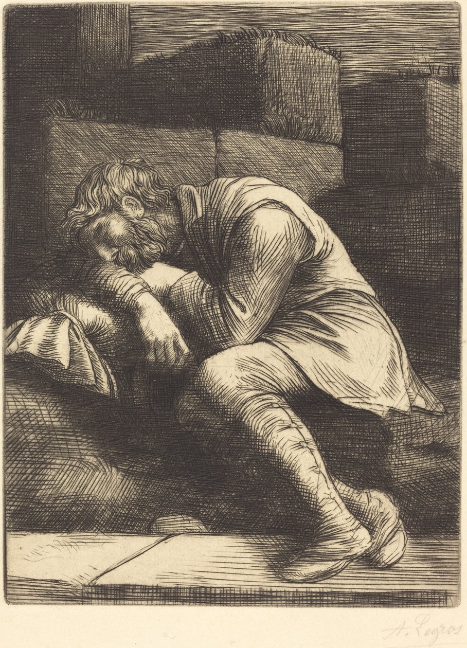 Sovende tigger av Alphonse Legros