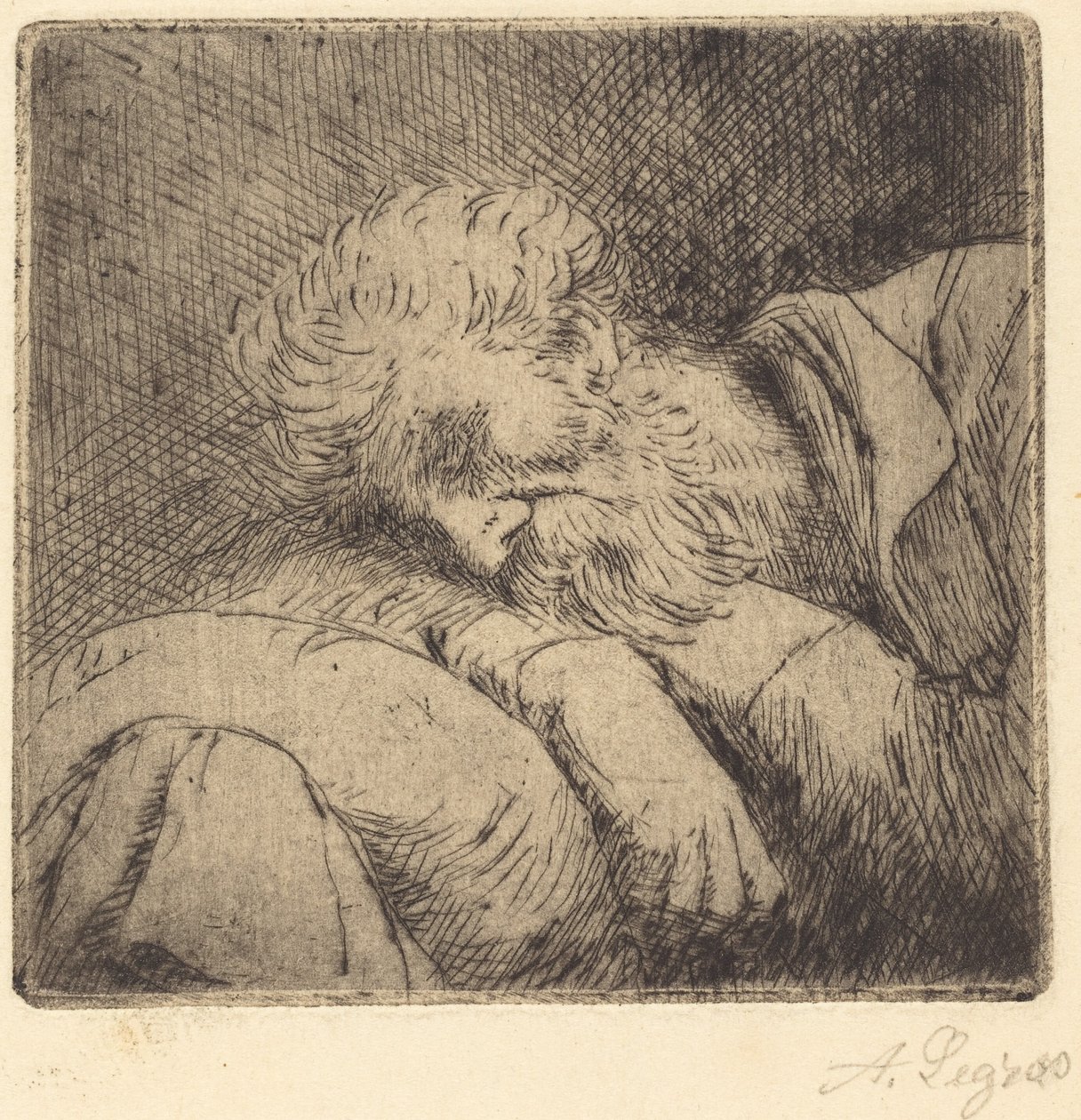 Sovende tigger av Alphonse Legros