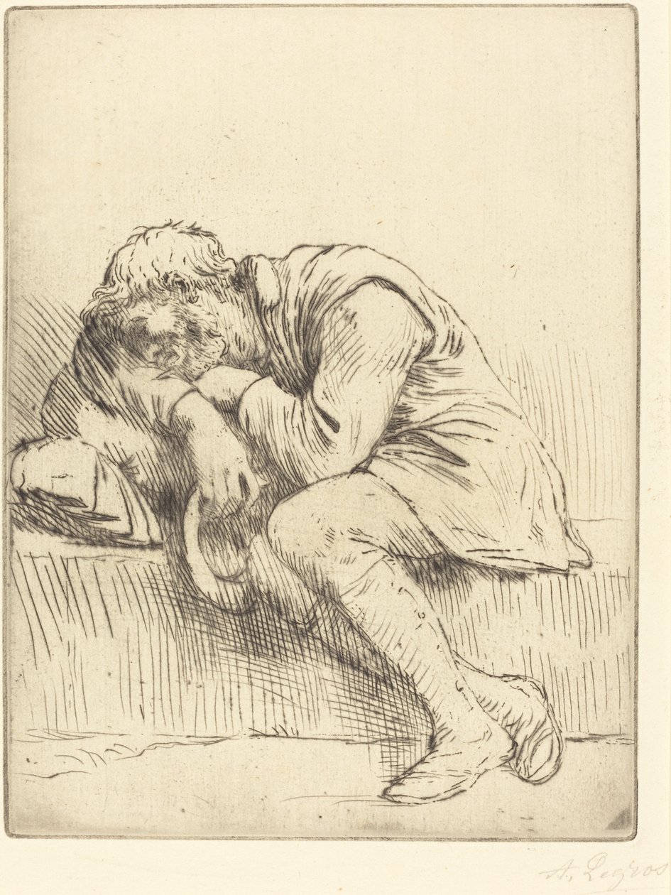Sovende tigger av Alphonse Legros
