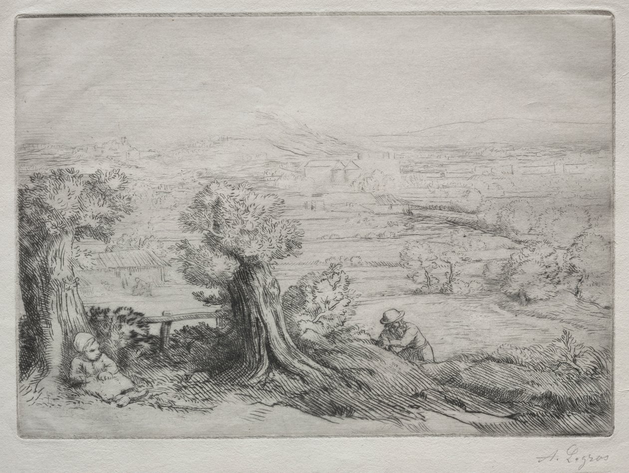 Souvenir of a Valley i Burgund av Alphonse Legros
