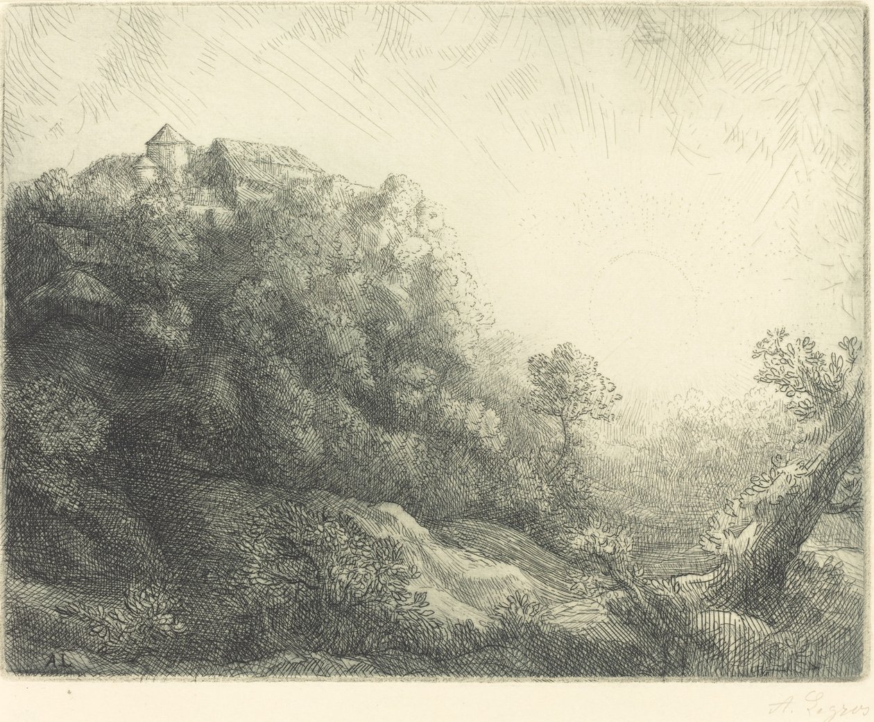 Soloppgang Soloppgang: Høst. av Alphonse Legros