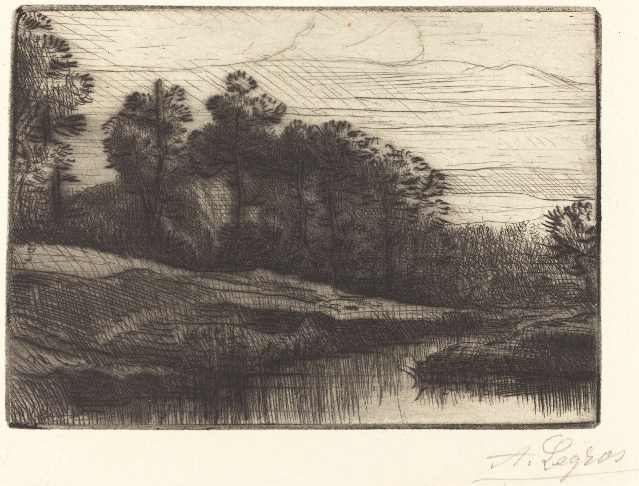Solnedgang Kveld Solnedgang. av Alphonse Legros