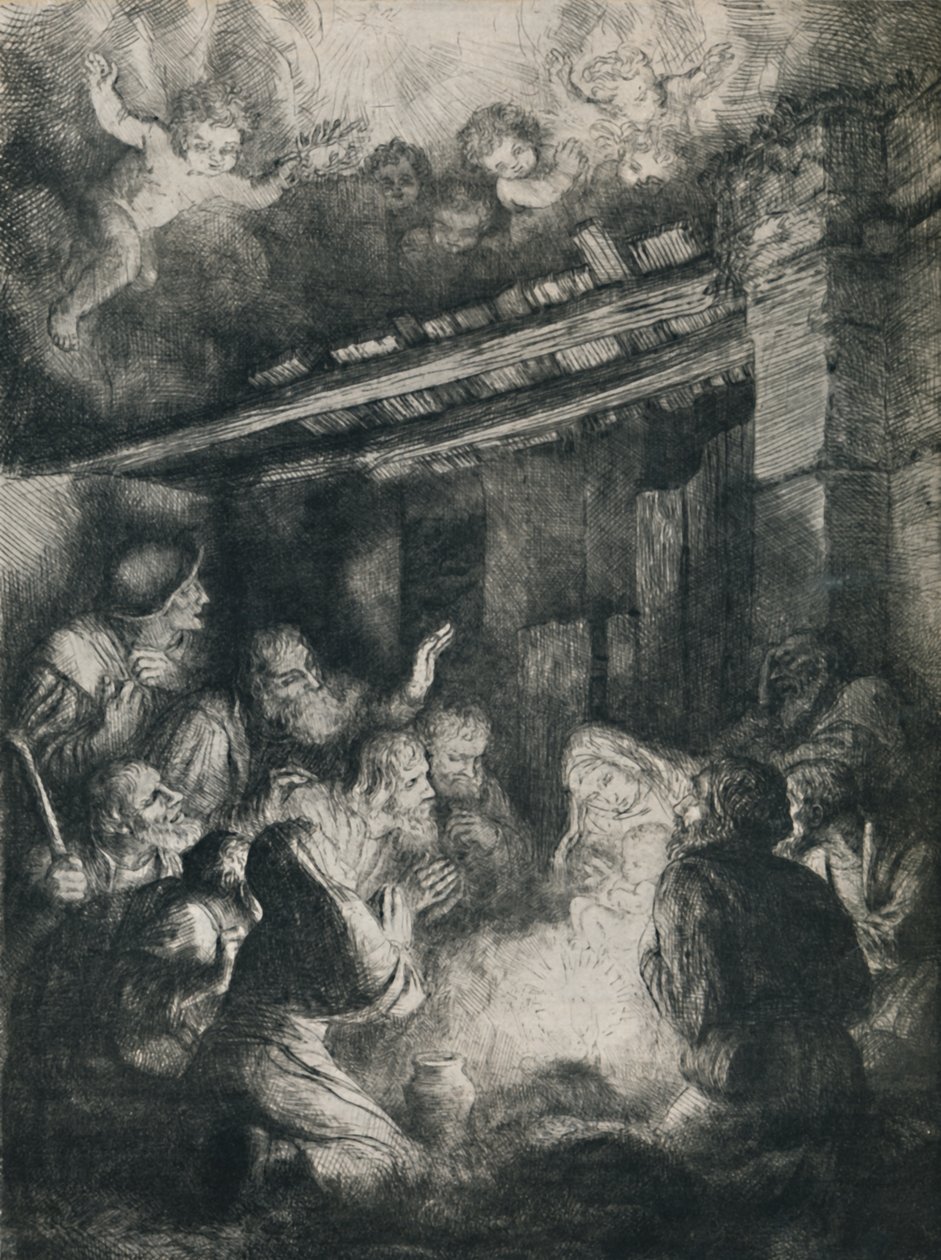 Hyrdenes tilbedelse, 1922. av Alphonse Legros