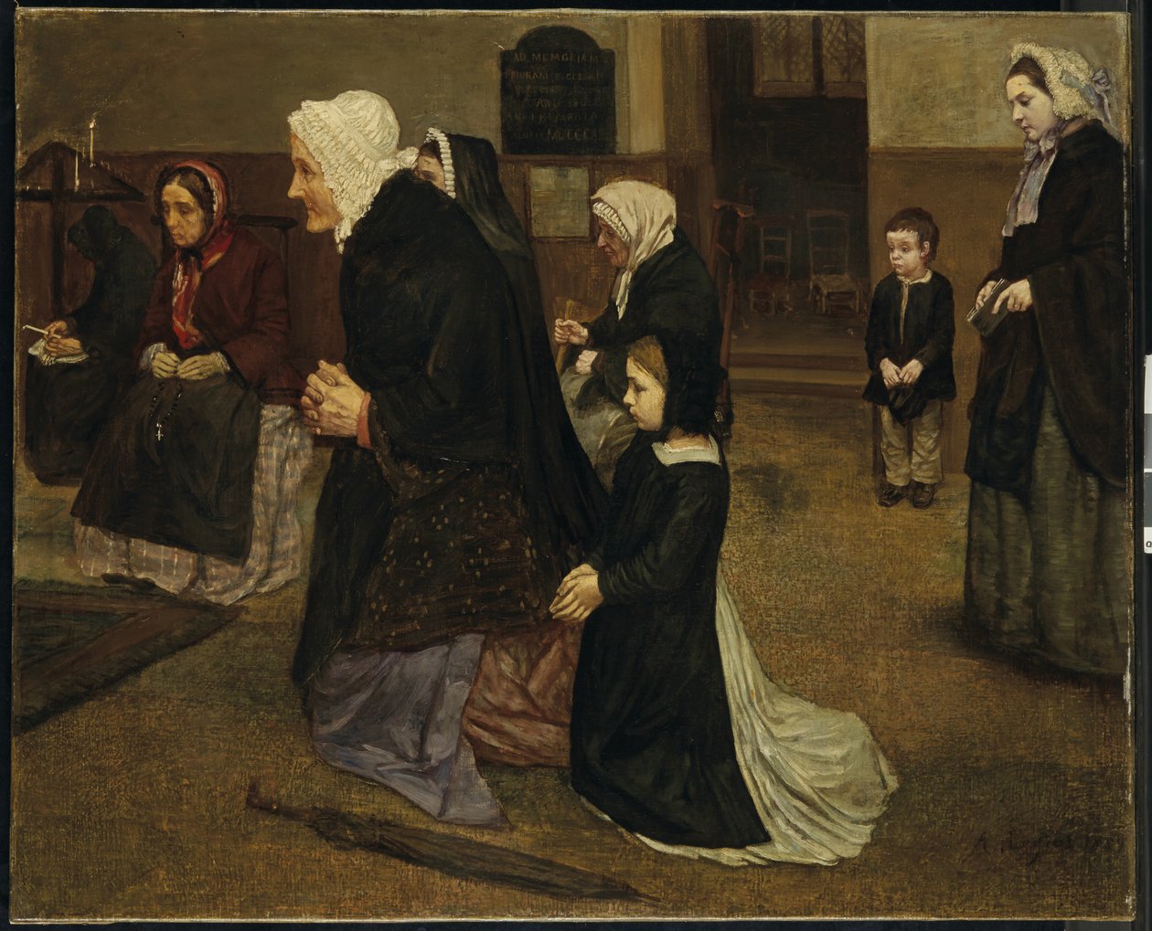 The Angelus, 1859 av Alphonse Legros