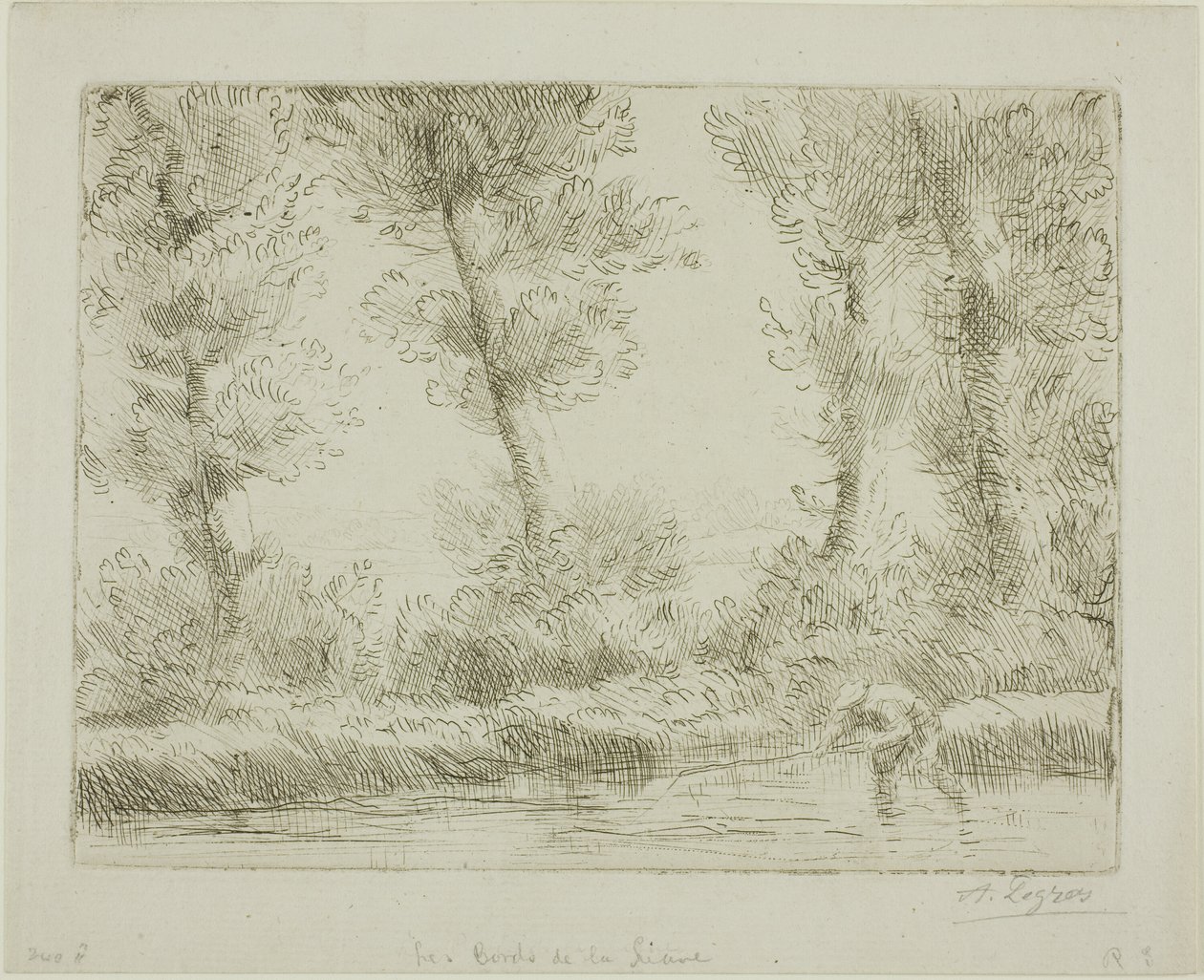 The Banks of the Liane av Alphonse Legros
