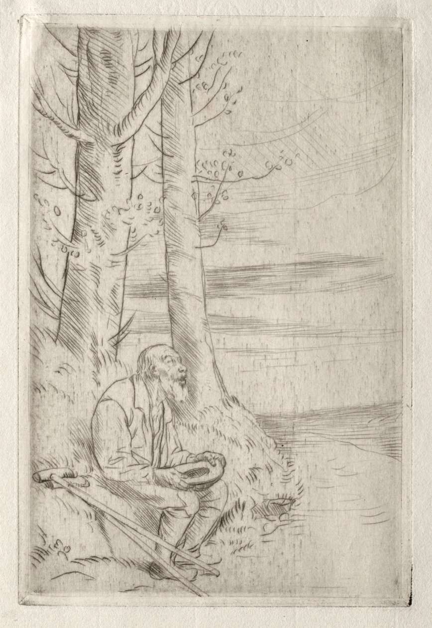 Den blinde tiggeren. av Alphonse Legros