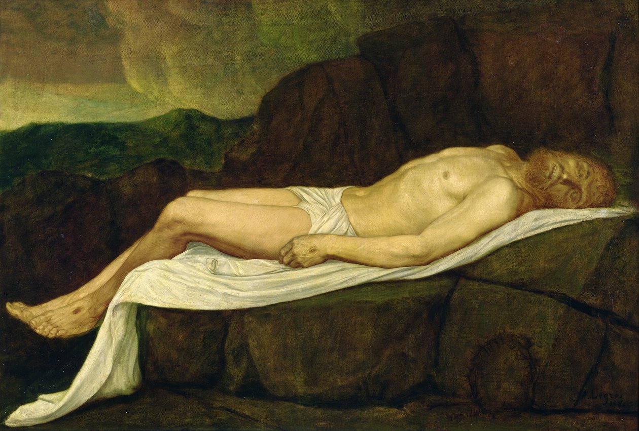 Den døde Kristus, 1888 av Alphonse Legros
