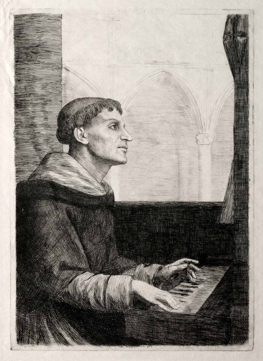 Munken ved orgelet av Alphonse Legros