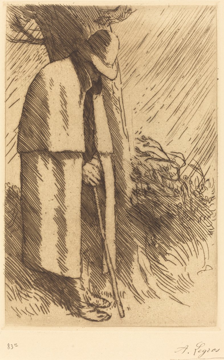 Reisende tar ly Den reisende søker ly. av Alphonse Legros