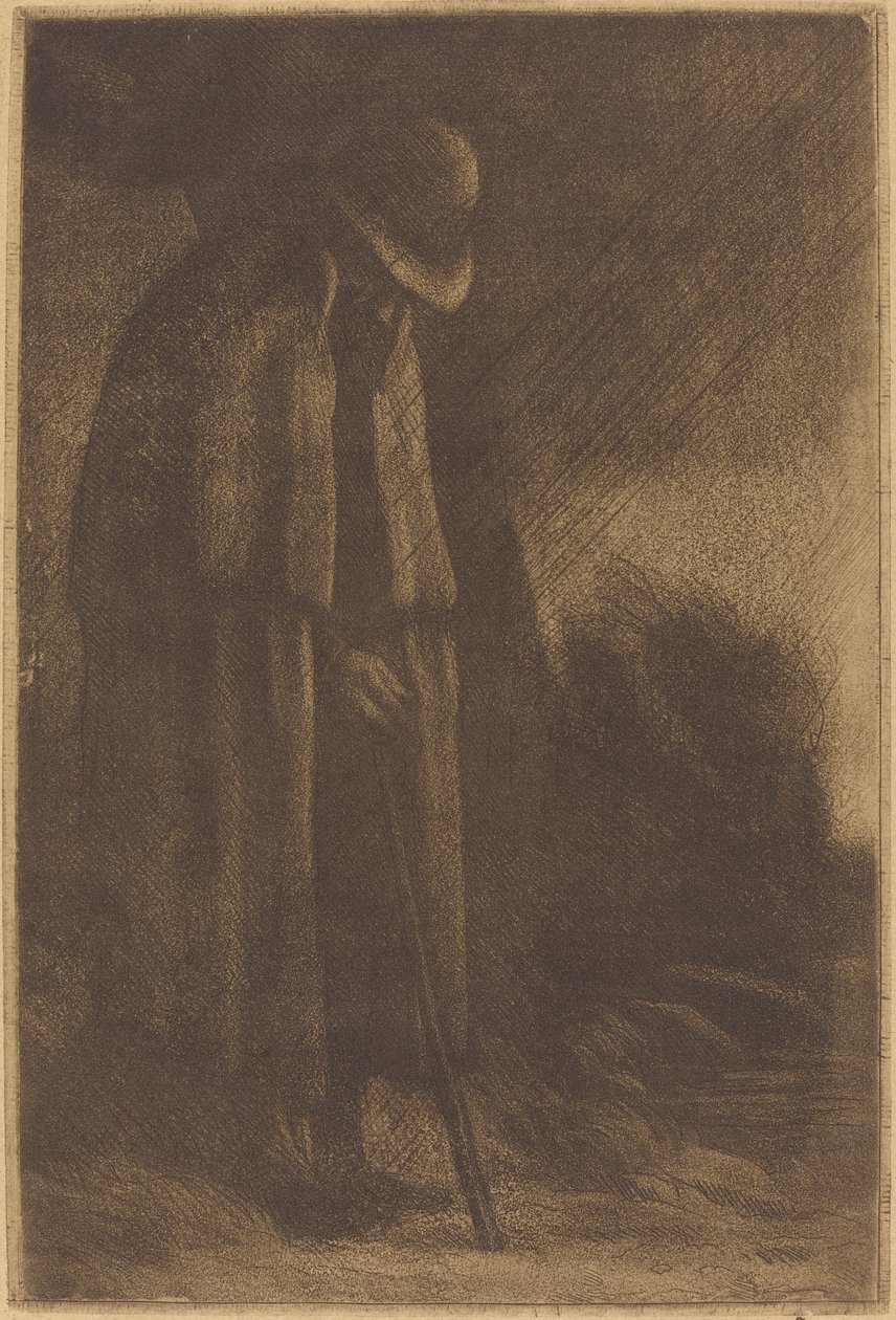 Reisende tar ly Den reisende søker ly. av Alphonse Legros