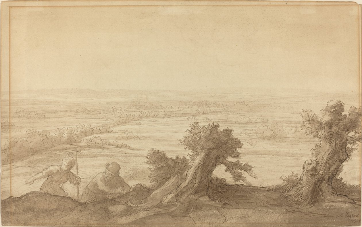Utsikt over Flat Country av Alphonse Legros