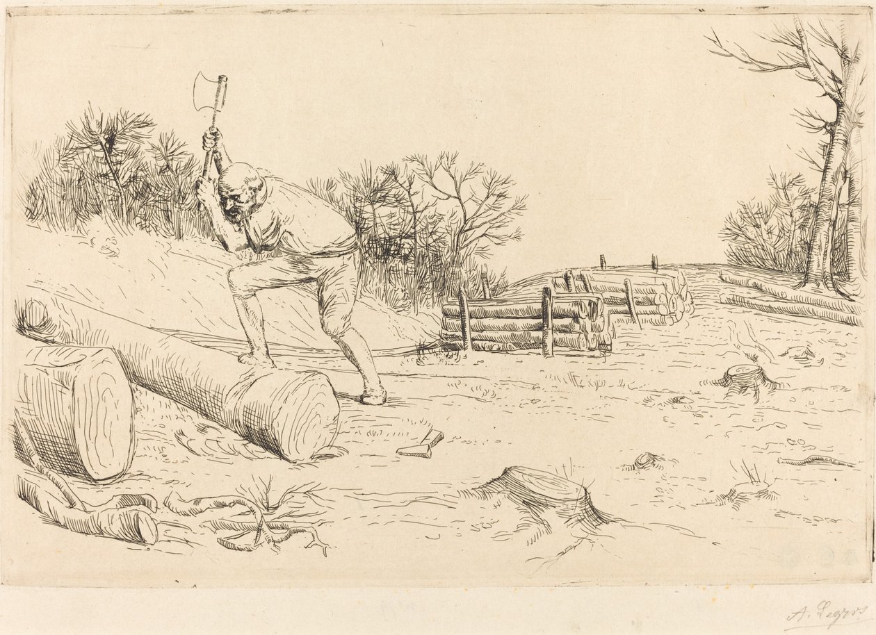 Vedhogger (Tømmerhoggeren) av Alphonse Legros