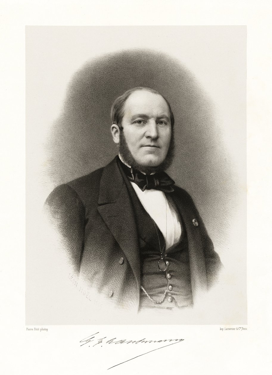 Georges Eugène Haussmann, 1865-66 av Alphonse Leon Noel