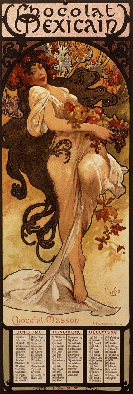 Chocolate Masson, 1897 av Alphonse Mucha