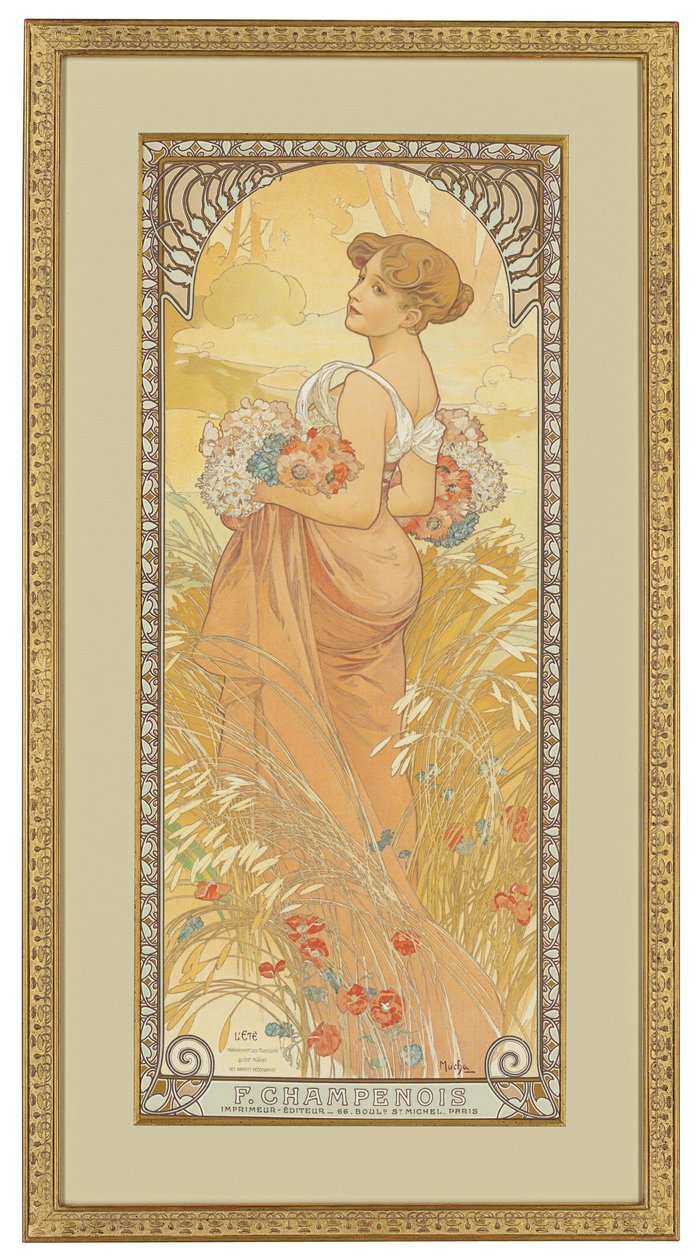 Fire årstider: Sommer, 1900 av Alphonse Mucha