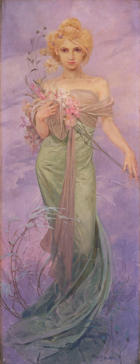 Vår av Alphonse Mucha