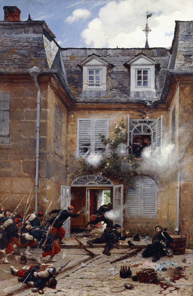 Et overraskelsesangrep, Metz, 1884 av Alphonse Marie de Neuville