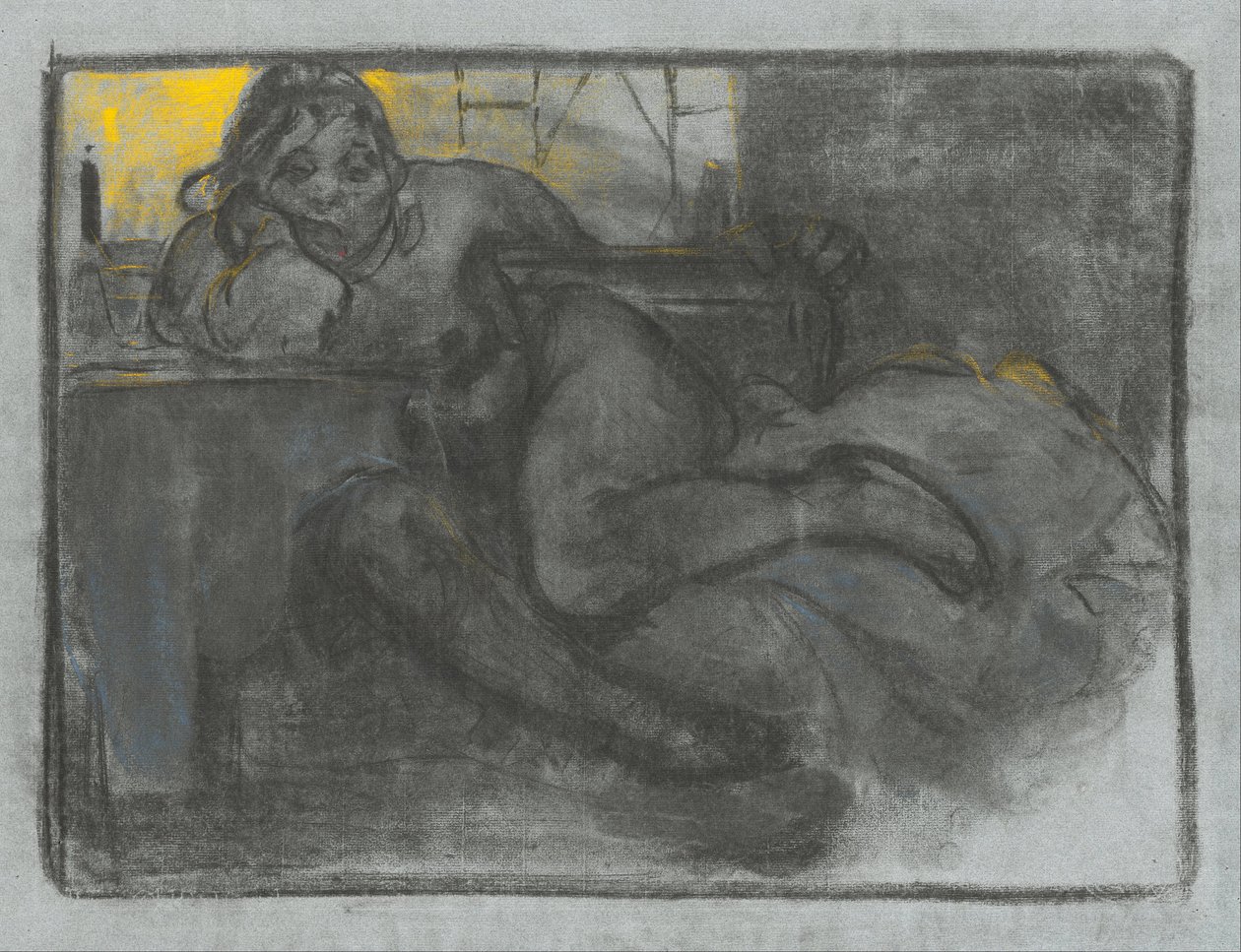Absinth (studie av en kvinne) av Alphonse Mucha