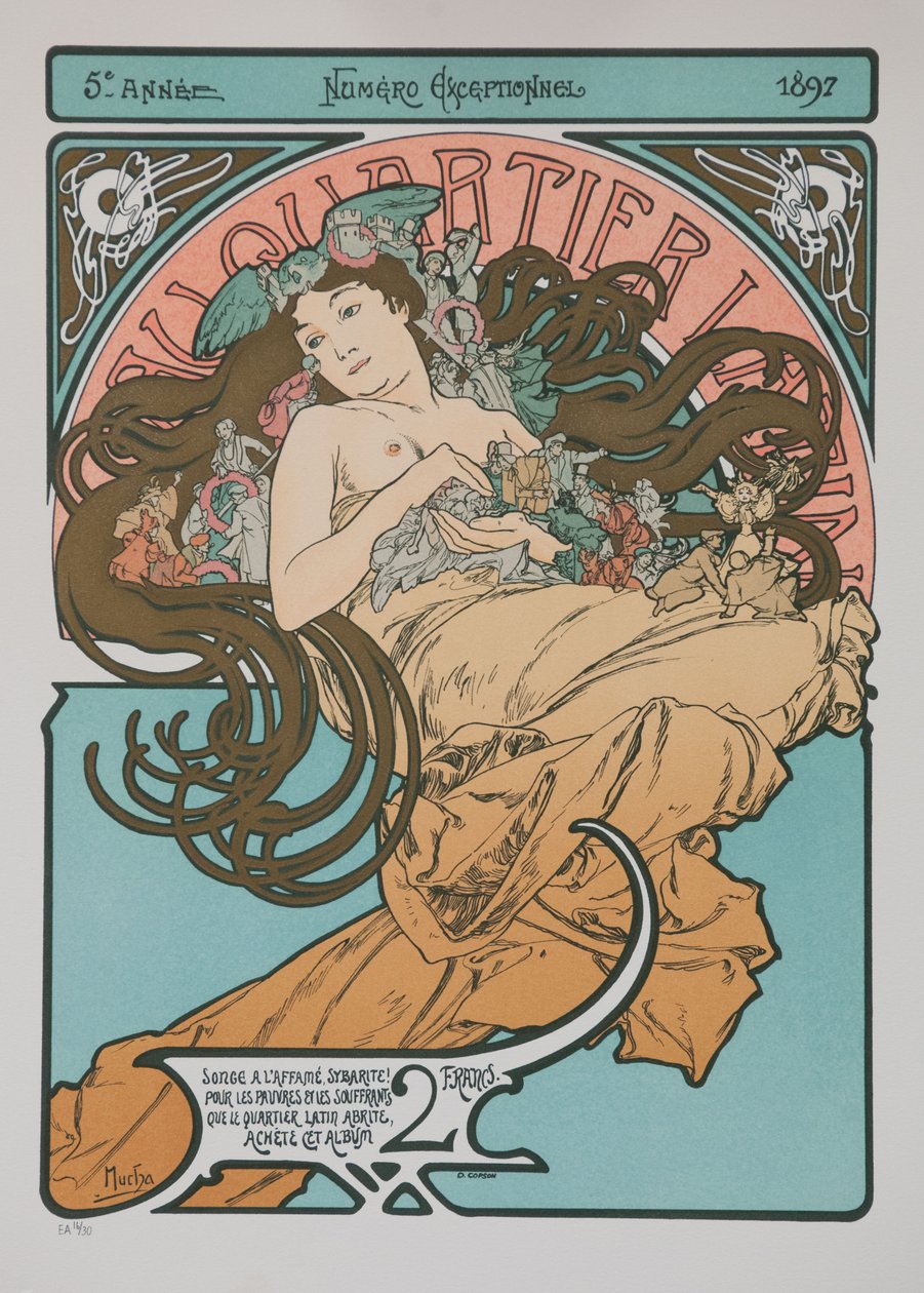 I Latinerkvarteret, 1897. av Alphonse Mucha
