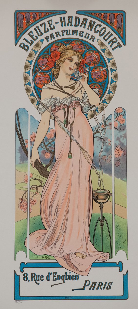 Bleeuze - Hadancourt-parfymer, ca 1899. av Alphonse Mucha