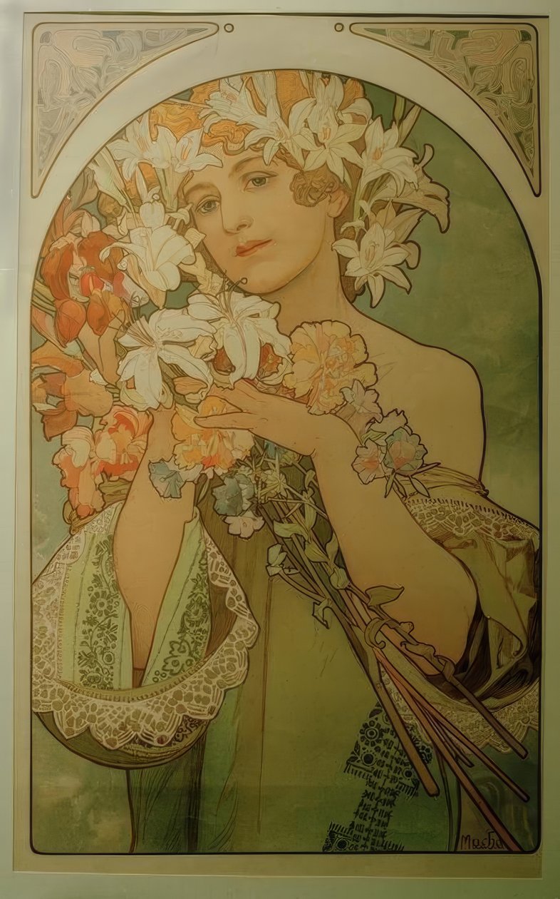 blomst av Alphonse Mucha