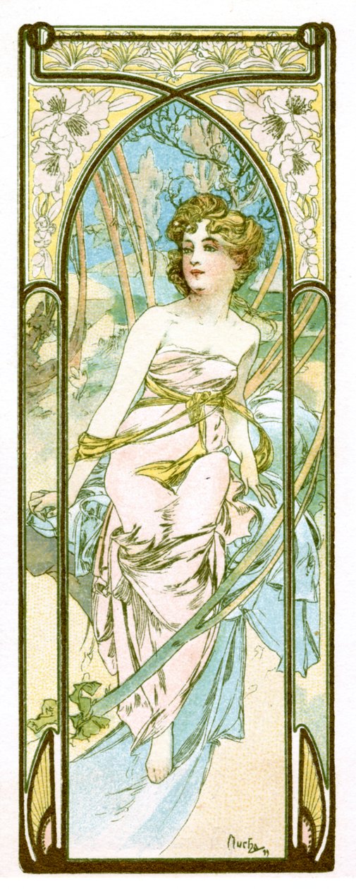 'Dagens lysstyrke', 1899 av Alphonse Mucha