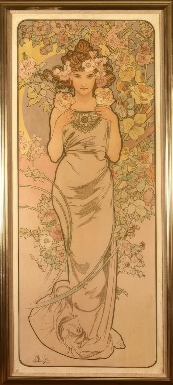 Rosen av Alphonse Mucha