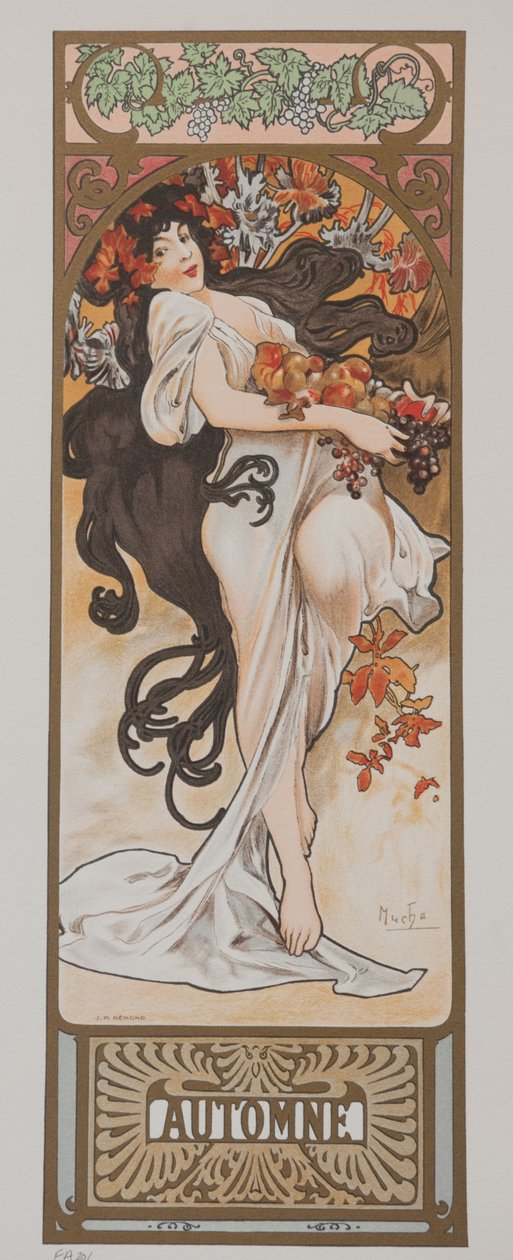 Årstider. Høsten, 1897. av Alphonse Mucha