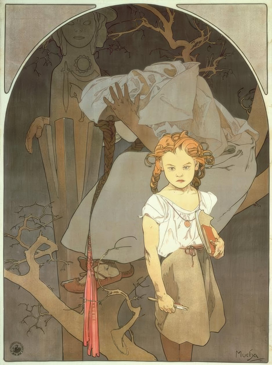 Lotteri i Moravian Southwest av Alphonse Mucha