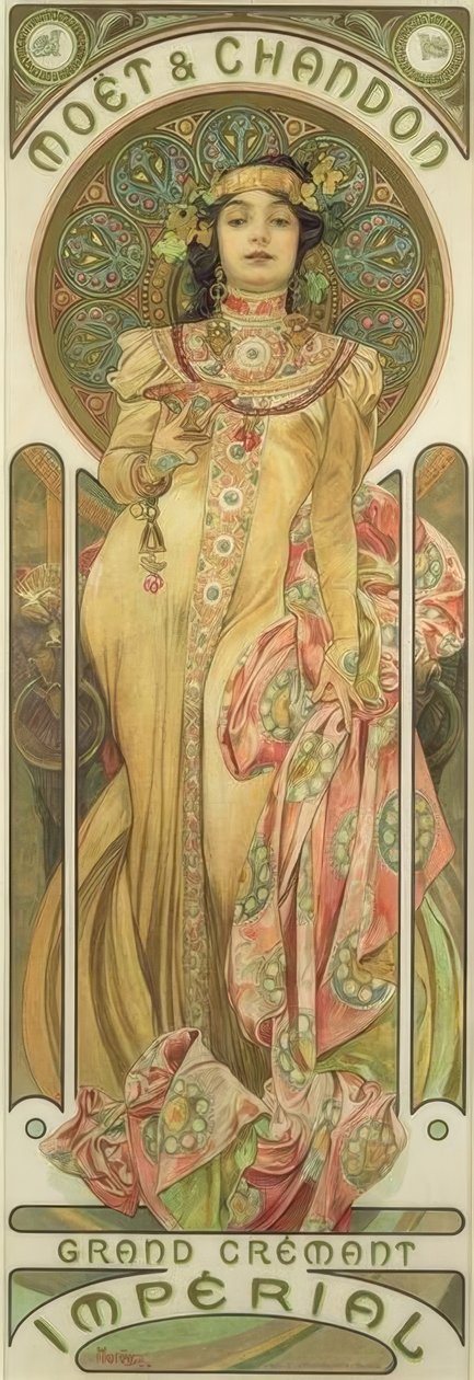 Moët & Chandon / Grand Crémant Imperial av Alphonse Mucha