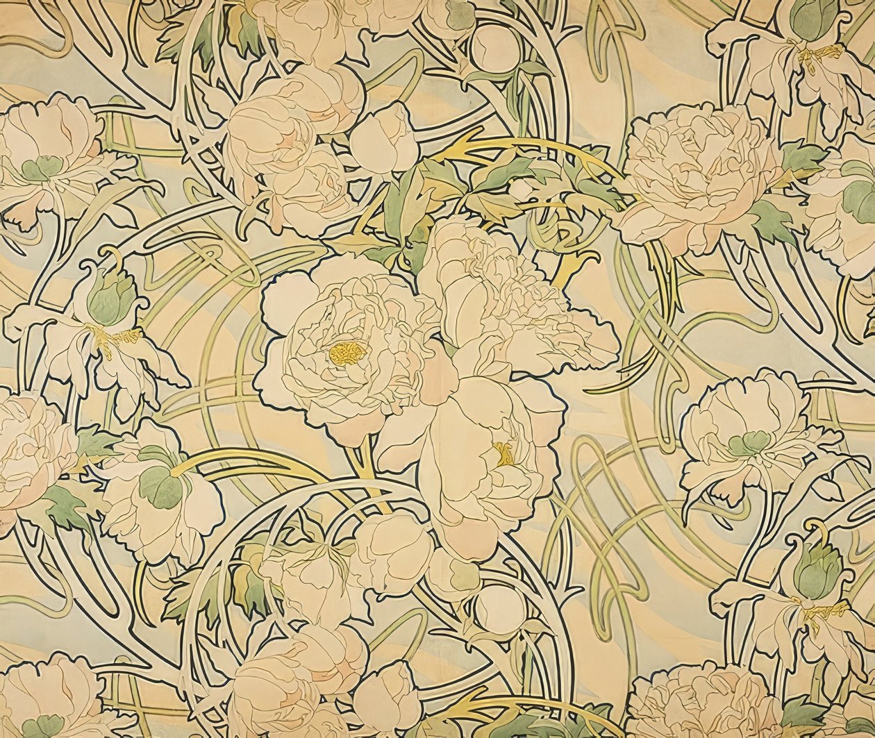 Peoner. 1897 av Alphonse Mucha