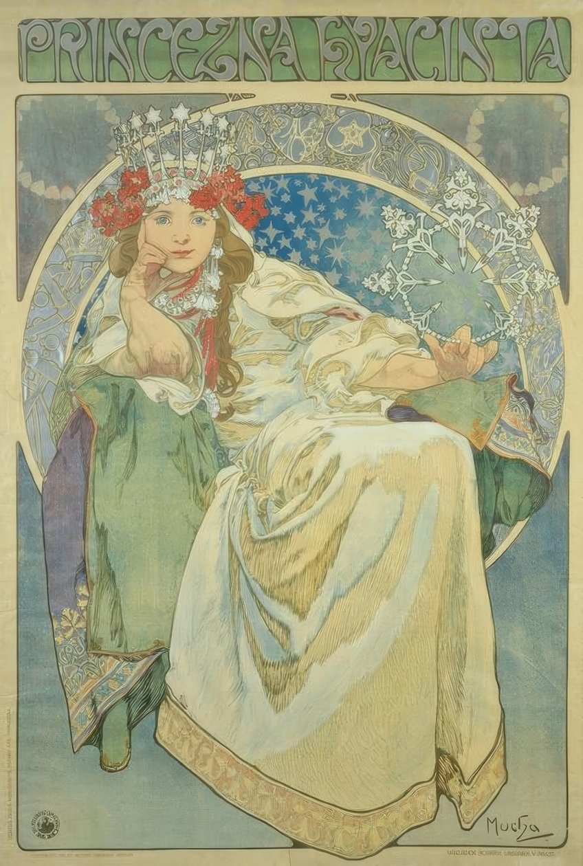 Prinsesse Hyacinth av Alphonse Mucha