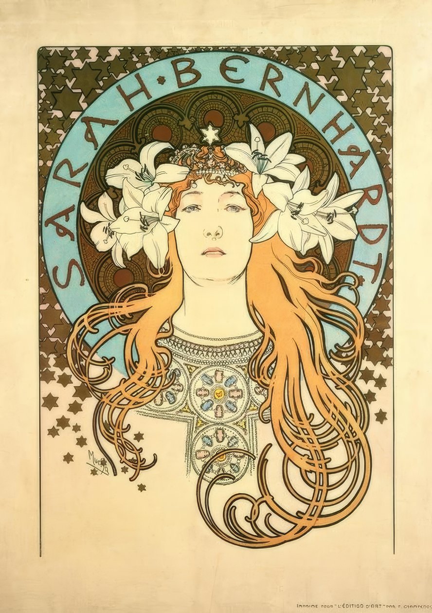 Sarah Bernhardt av Alphonse Mucha