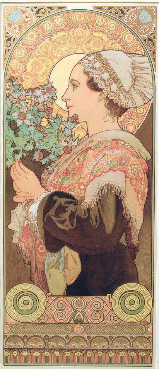 Silberdistel av Alphonse Mucha