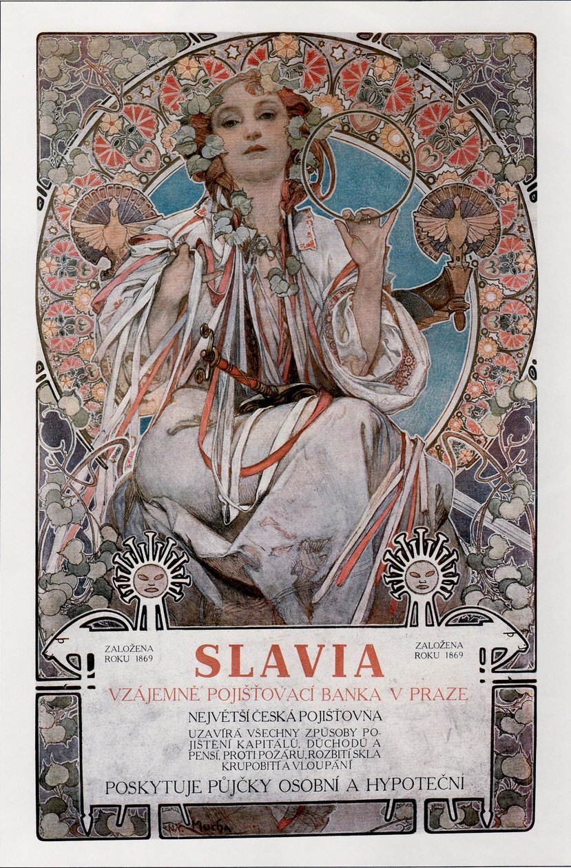 Slavia-plakat, 1907 av Alphonse Mucha