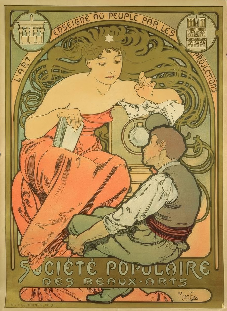 Popular Society of Fine Arts av Alphonse Mucha