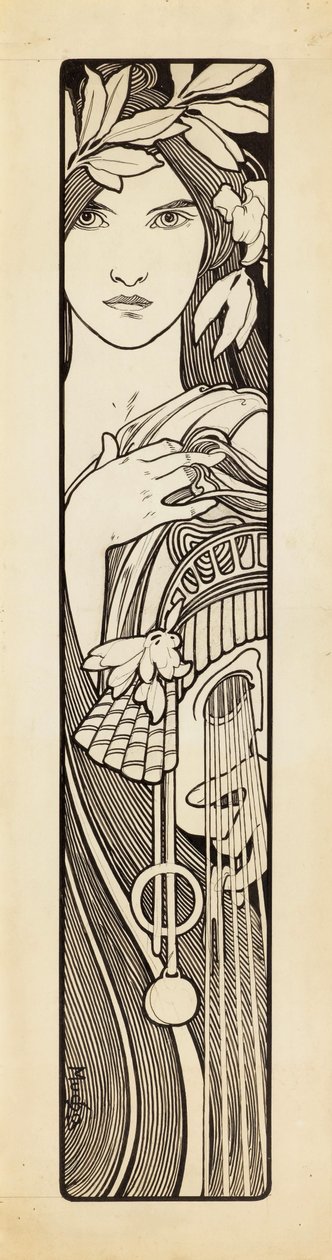 Thalia, komediemusen, 1897. av Alphonse Mucha