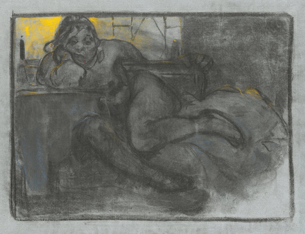 Absintdrikkeren, 1900-1905 av Alphonse Mucha