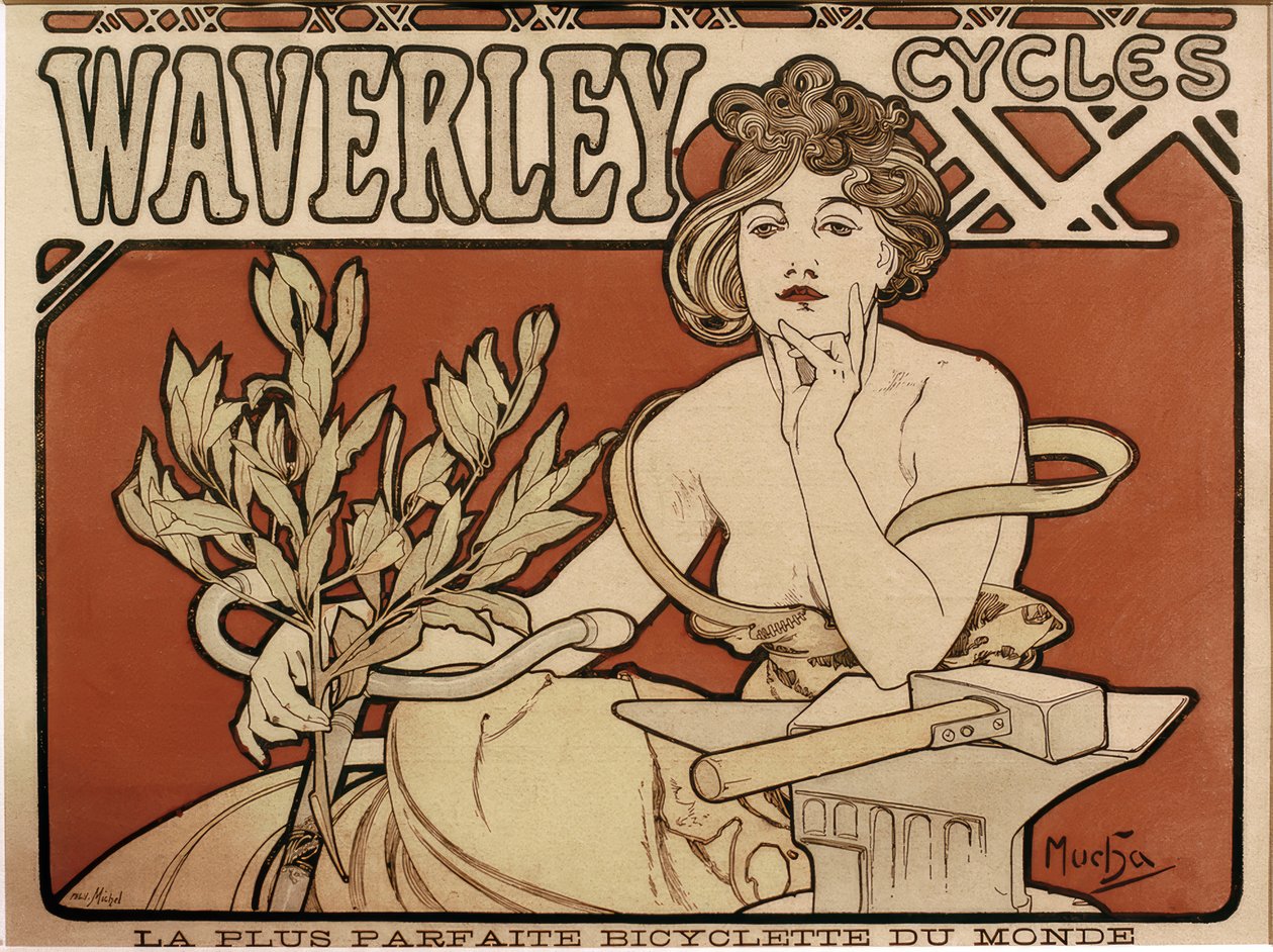 Waverley sykler av Alphonse Mucha