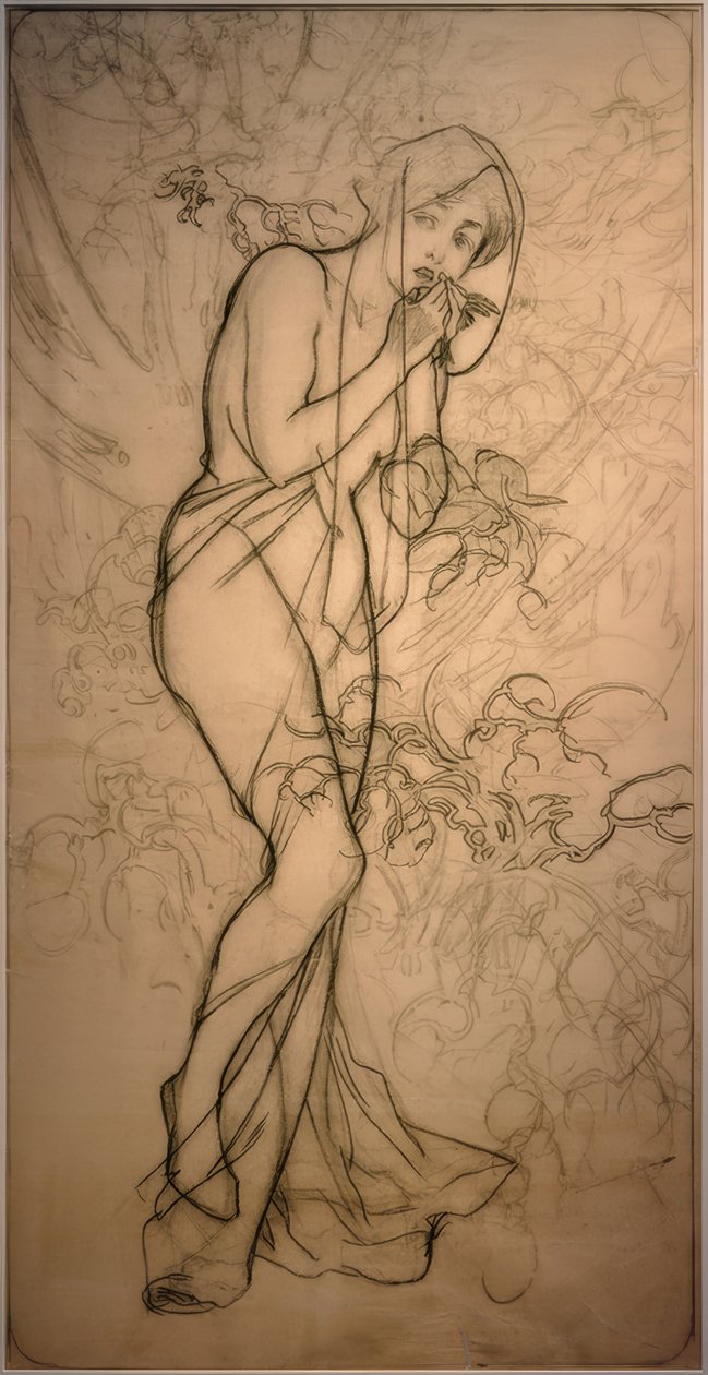 Vinter av Alphonse Mucha