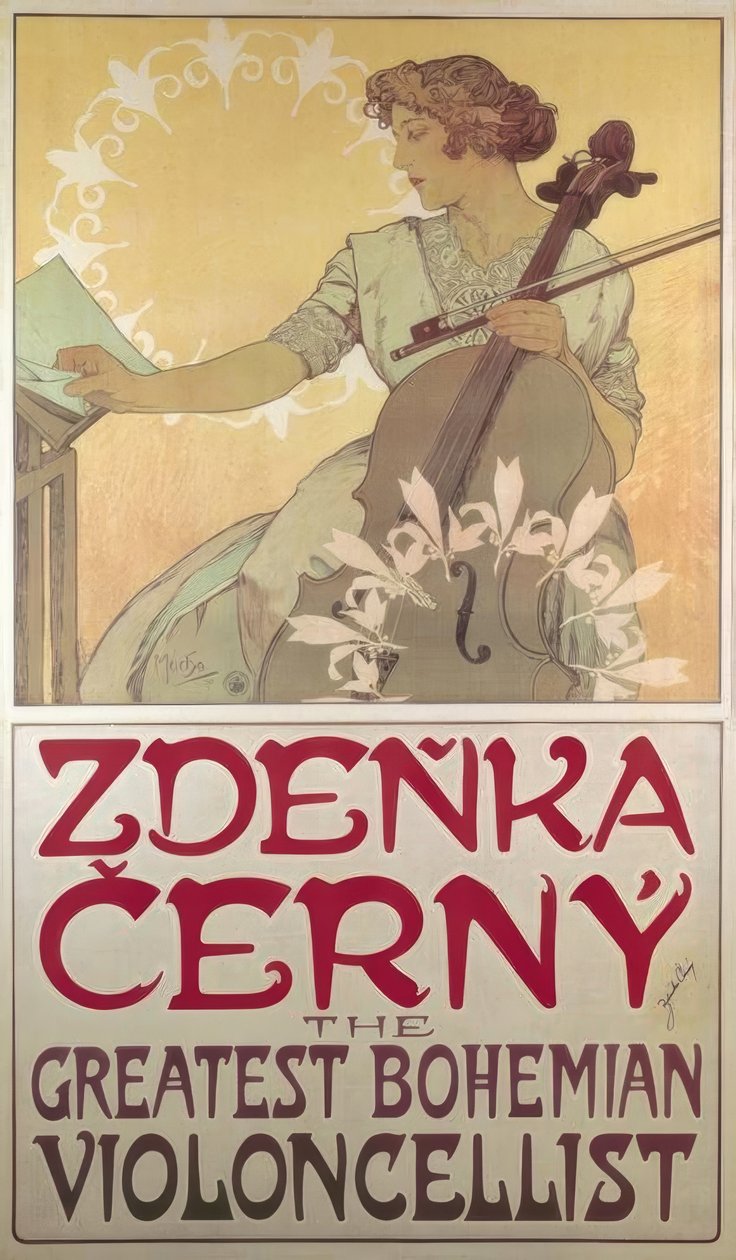 Zdenka Cerny av Alphonse Mucha