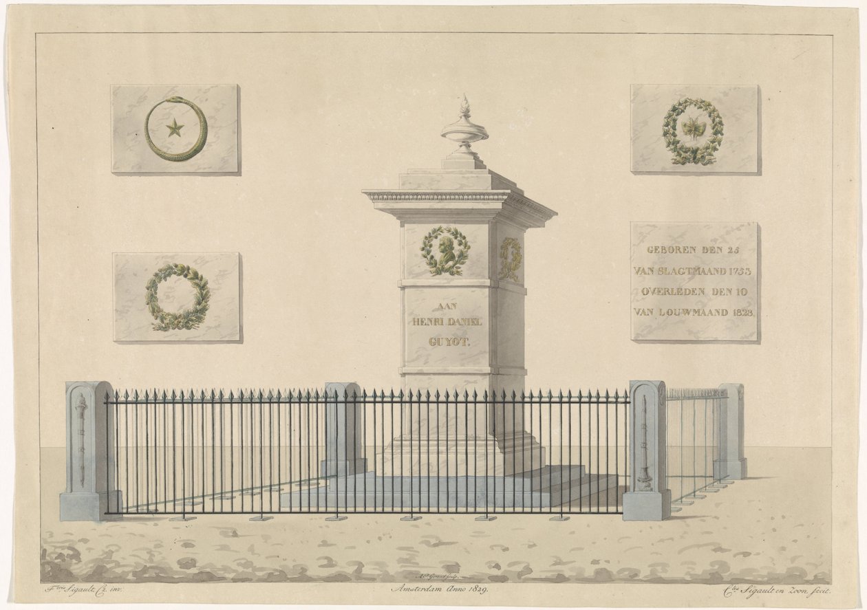 Monument til Henri Daniel Guyot av Alphonse Pierre Giraud