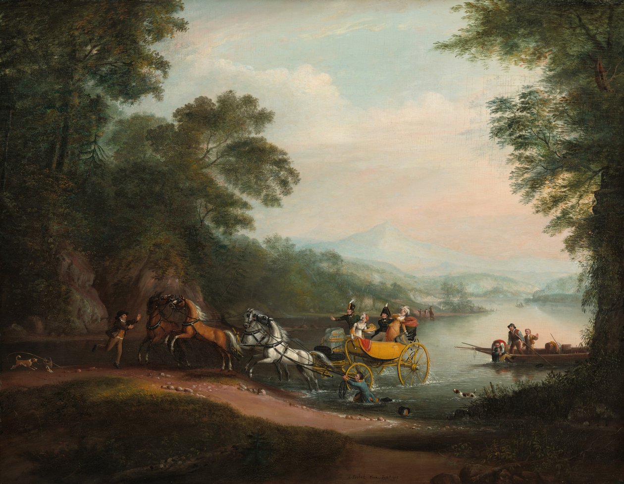 Ulykke ved Ford, 1818. av Alvan Fisher