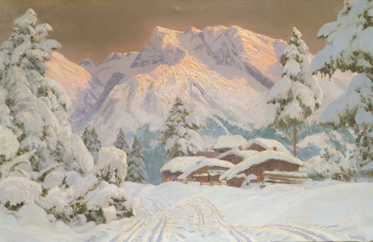 Hocheisgruppe, Østerrike (olje) av Alwin Arnegger
