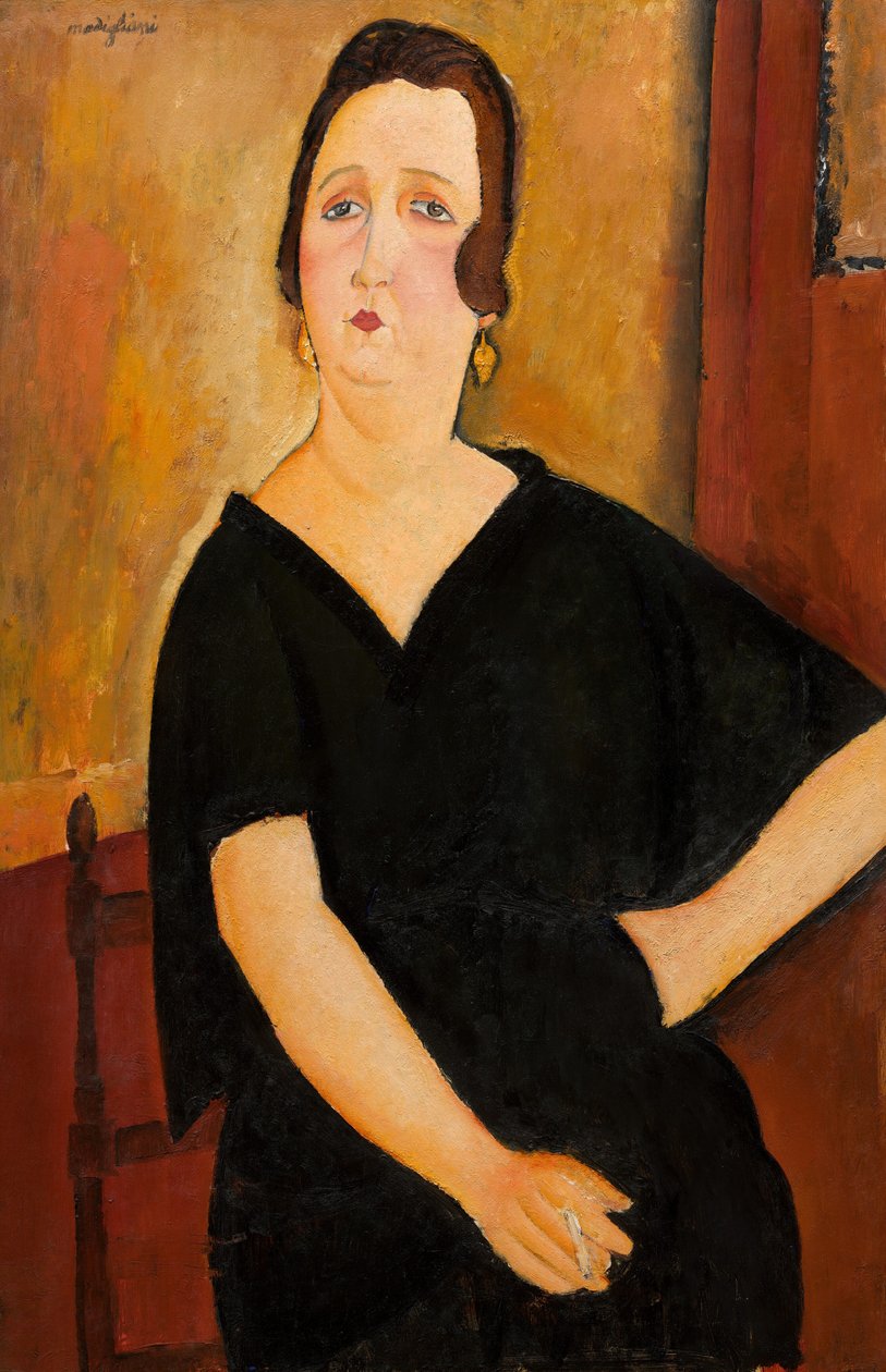 Madame Amedee kvinne med sigarett, 1918. av Amedeo Modigliani