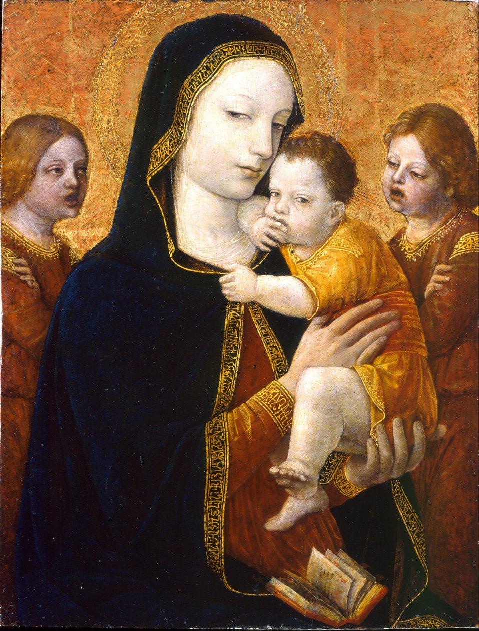Jomfruen og barnet med to engler av Ambrogio da Fossano