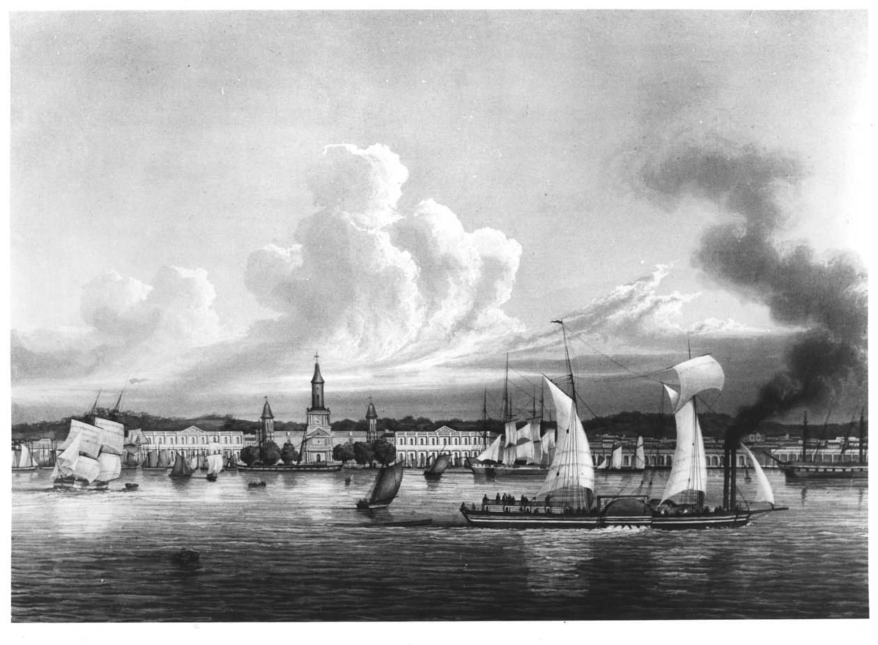 Utsikt over New Orleans av Ambroise Louis Garneray